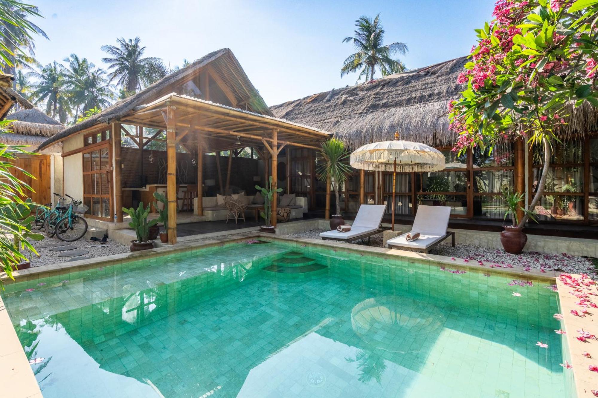 Villa Burung Gili Air Authentic 3-Bedroom Bamboo Villa With Private Pool المظهر الخارجي الصورة