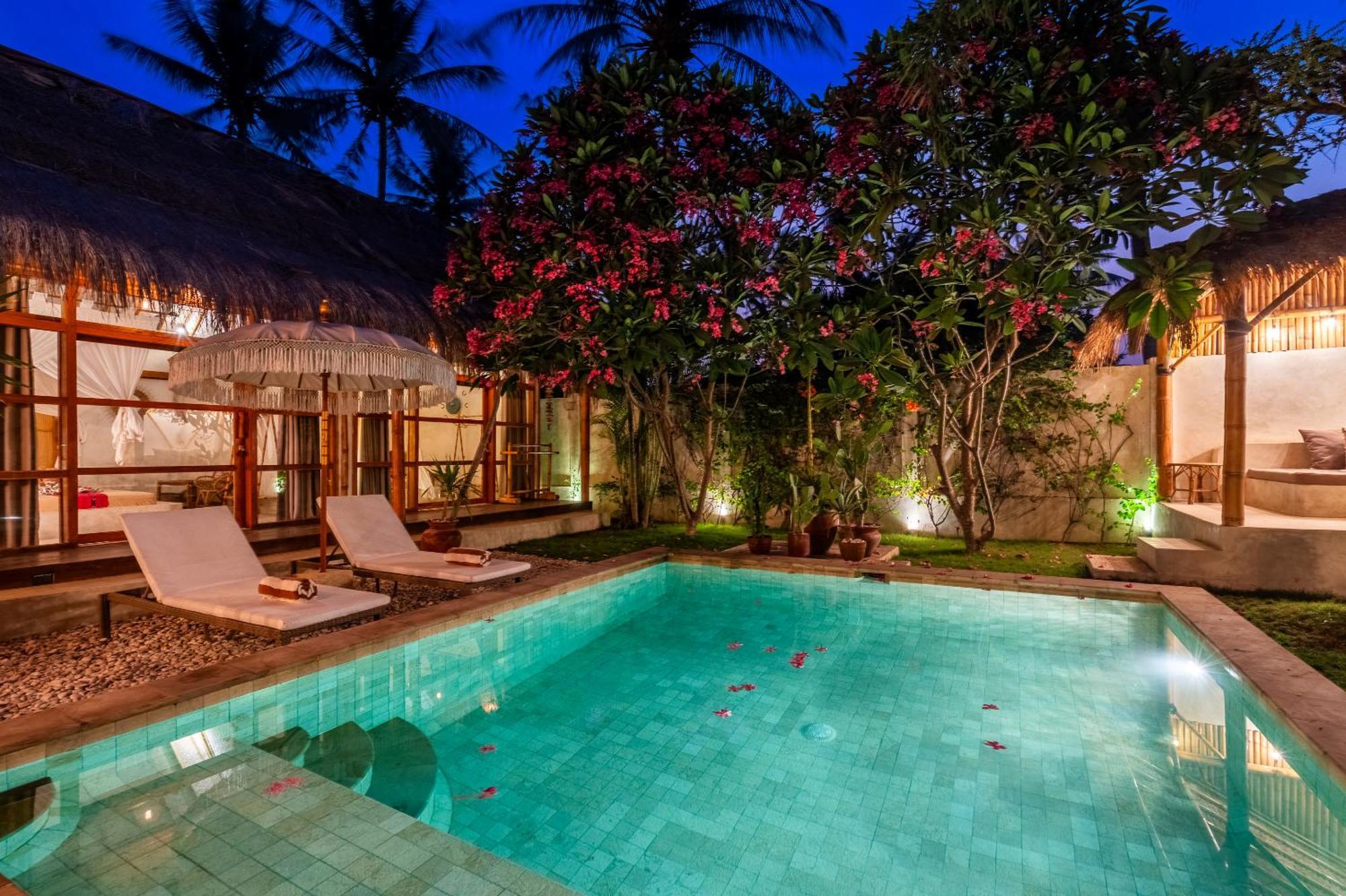 Villa Burung Gili Air Authentic 3-Bedroom Bamboo Villa With Private Pool المظهر الخارجي الصورة