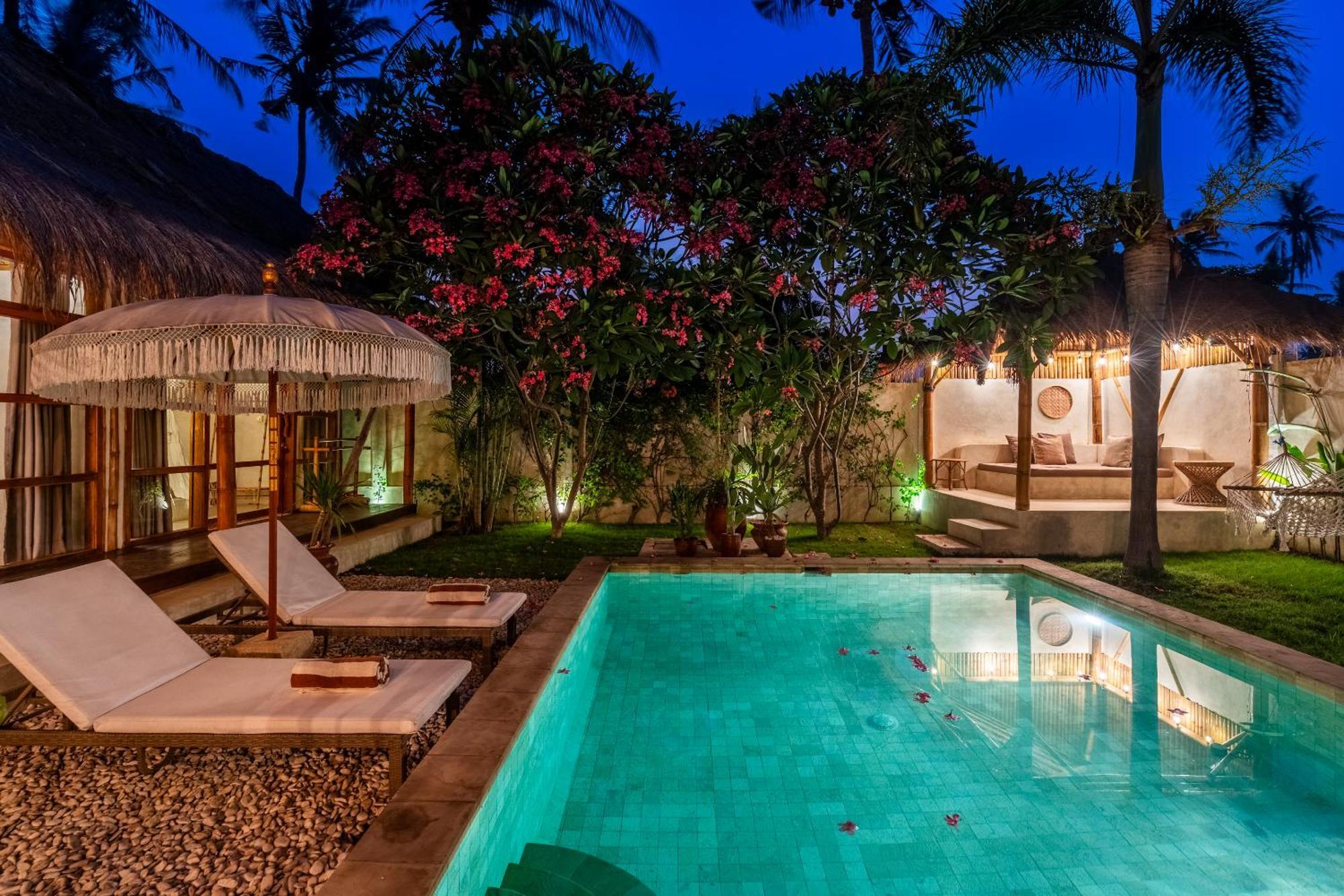 Villa Burung Gili Air Authentic 3-Bedroom Bamboo Villa With Private Pool المظهر الخارجي الصورة