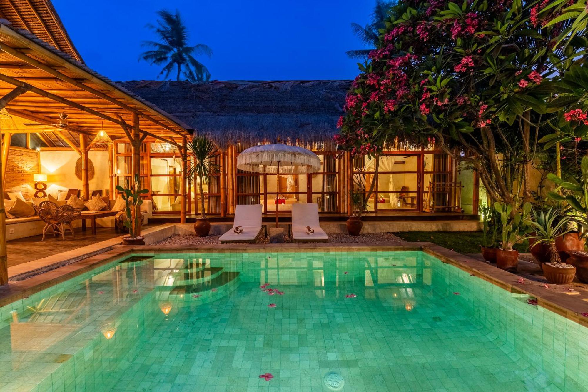 Villa Burung Gili Air Authentic 3-Bedroom Bamboo Villa With Private Pool المظهر الخارجي الصورة
