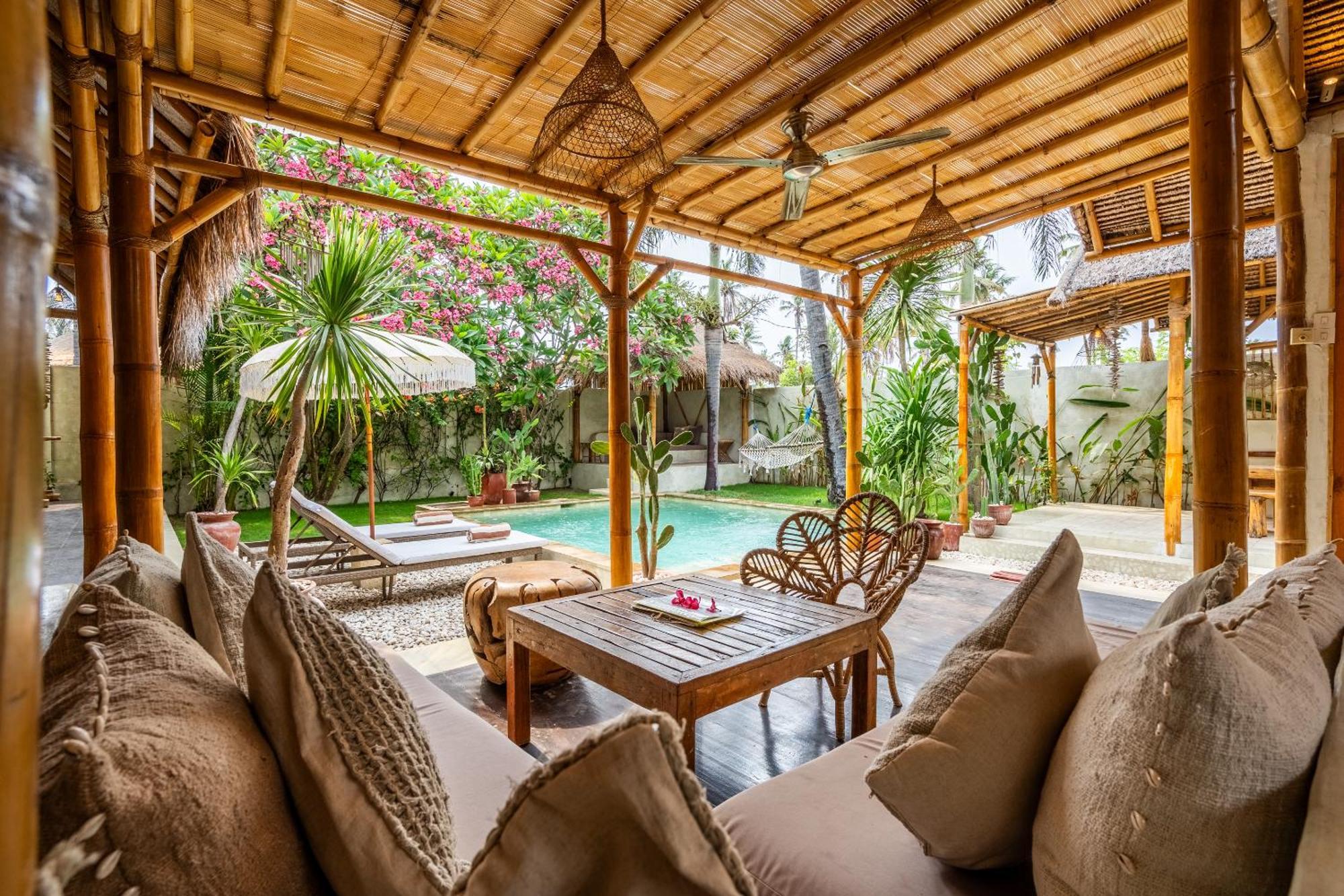 Villa Burung Gili Air Authentic 3-Bedroom Bamboo Villa With Private Pool المظهر الخارجي الصورة
